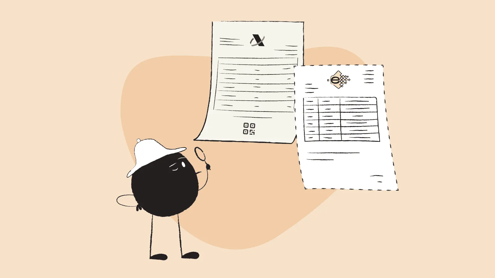 Qoodle analysing two different types of invoices