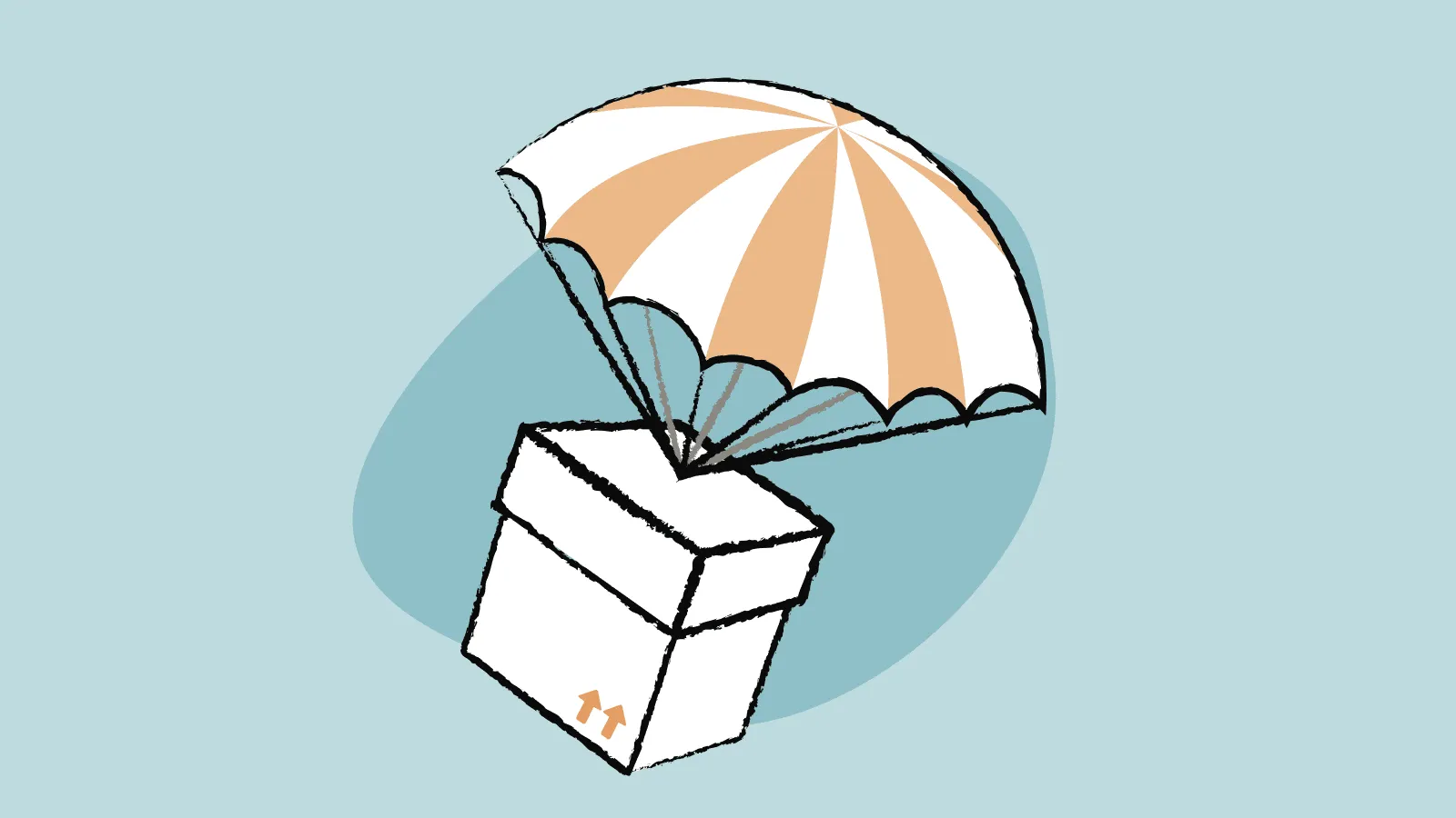 Box in parachute