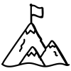 Mountain goal illustration