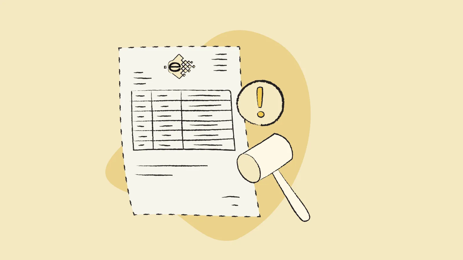 Sanction on an electronic invoice