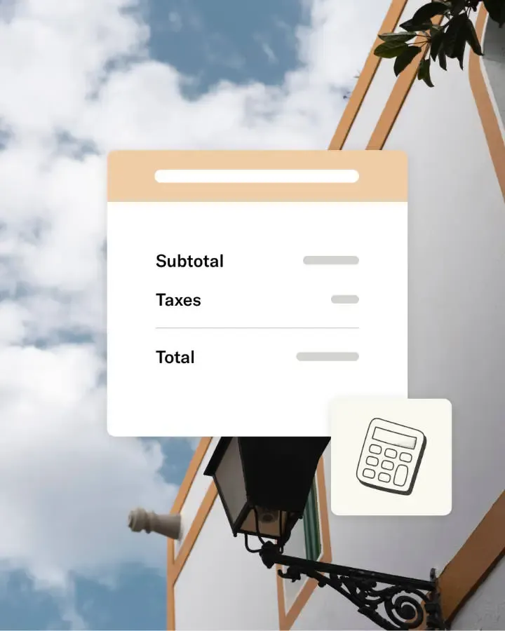 Illustration of automatic tax calculation.