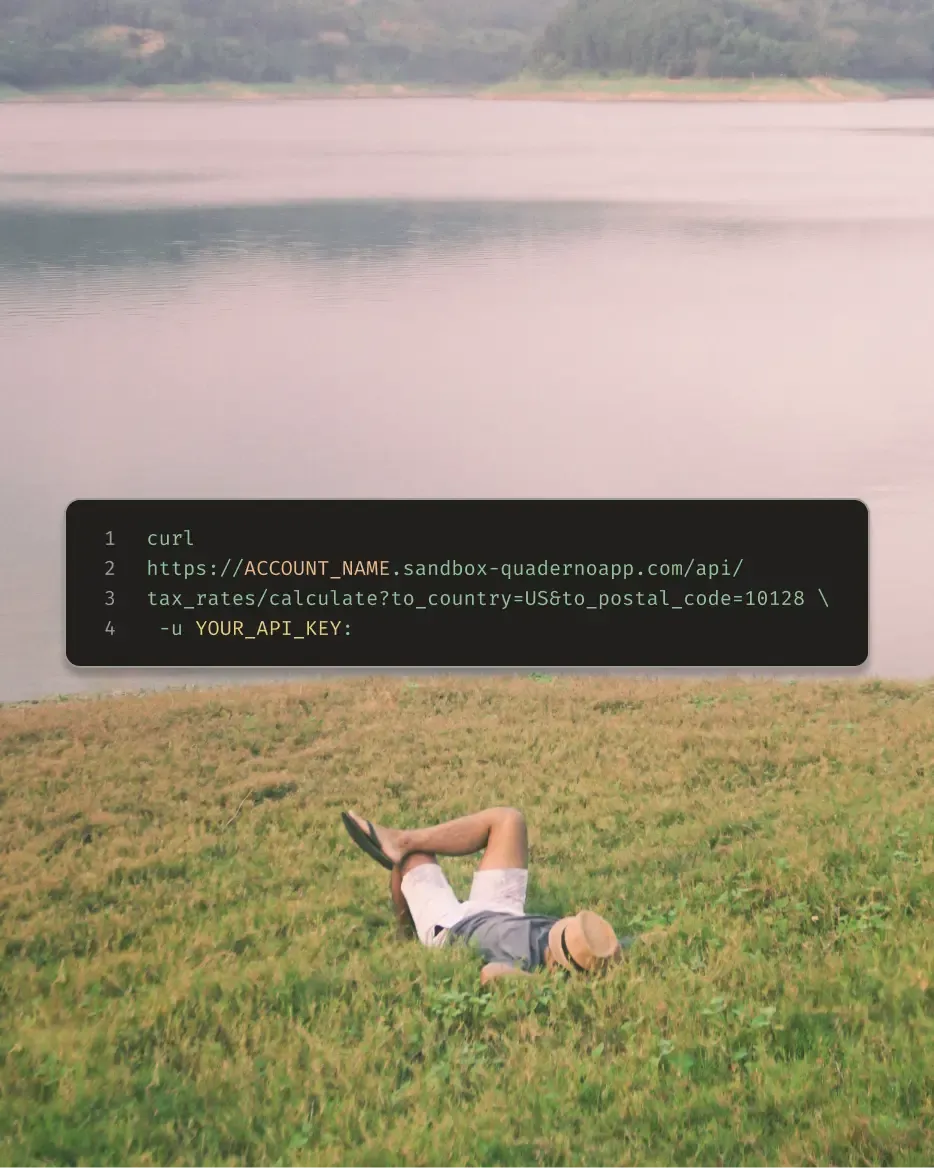 Example of a piece of code from the API documentation
